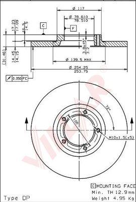 Villar 628.1539 - Kočioni disk www.molydon.hr