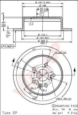 Villar 628.1642 - Kočioni disk www.molydon.hr