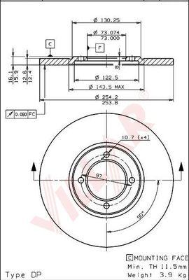 Villar 628.1656 - Kočioni disk www.molydon.hr