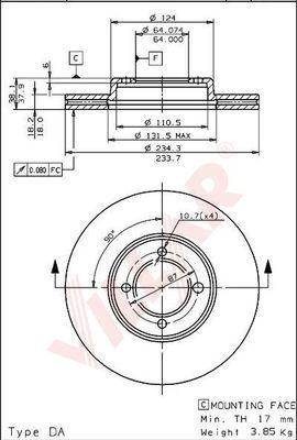 Villar 628.1657 - Kočioni disk www.molydon.hr