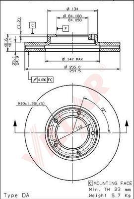 Villar 628.1667 - Kočioni disk www.molydon.hr