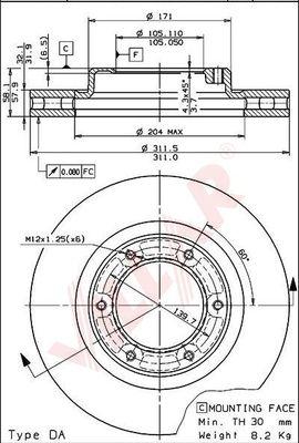 Villar 628.1606 - Kočioni disk www.molydon.hr