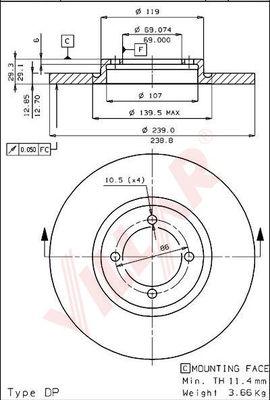 Villar 628.1624 - Kočioni disk www.molydon.hr