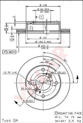 Villar 628.1096 - Kočioni disk www.molydon.hr