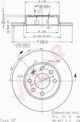 Villar 628.1044 - Kočioni disk www.molydon.hr