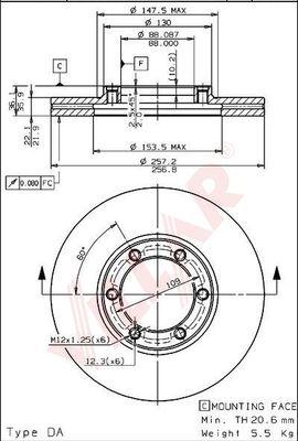 Villar 628.1042 - Kočioni disk www.molydon.hr