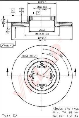 Villar 628.1083 - Kočioni disk www.molydon.hr