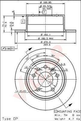 Villar 628.1038 - Kočioni disk www.molydon.hr