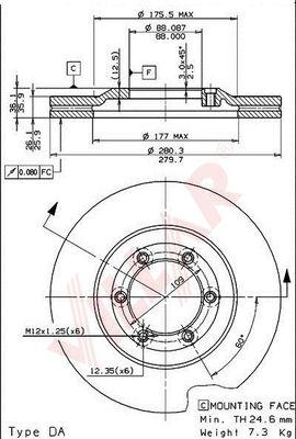 Villar 628.1024 - Kočioni disk www.molydon.hr