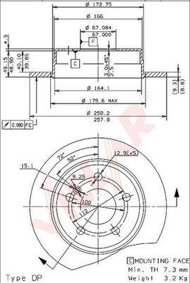 Villar 628.1190 - Kočioni disk www.molydon.hr