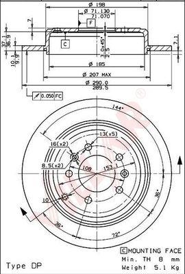 Villar 628.1158 - Kočioni disk www.molydon.hr