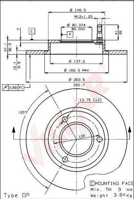 Villar 628.1157 - Kočioni disk www.molydon.hr