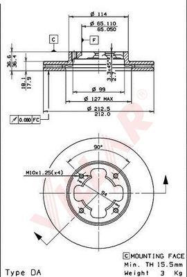 Villar 628.1114 - Kočioni disk www.molydon.hr