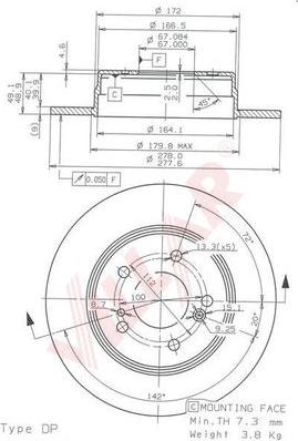 Villar 628.1186 - Kočioni disk www.molydon.hr