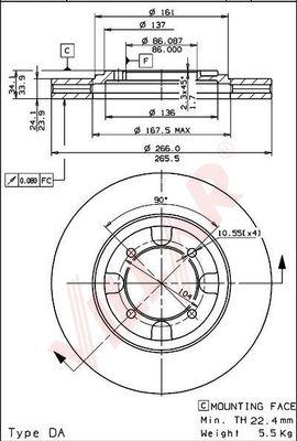 Villar 628.1181 - Kočioni disk www.molydon.hr