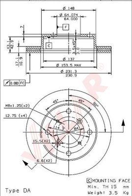 Villar 628.1126 - Kočioni disk www.molydon.hr