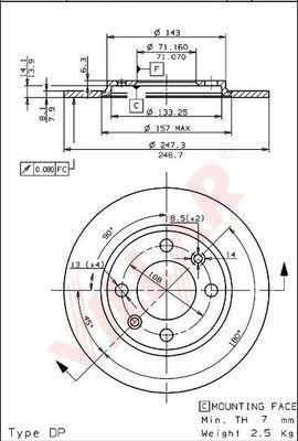 Villar 628.1121 - Kočioni disk www.molydon.hr