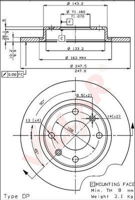 Villar 628.1122 - Kočioni disk www.molydon.hr