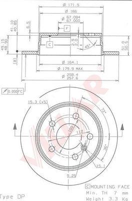 Villar 628.1170 - Kočioni disk www.molydon.hr