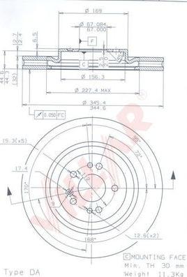 Villar 628.1885 - Kočioni disk www.molydon.hr