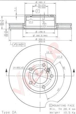 Villar 628.1824 - Kočioni disk www.molydon.hr