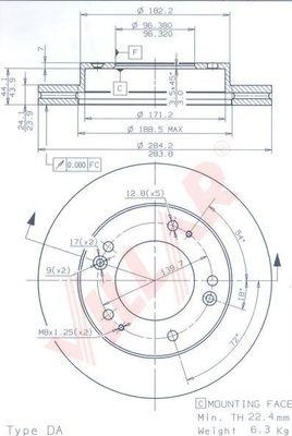 Villar 628.1826 - Kočioni disk www.molydon.hr