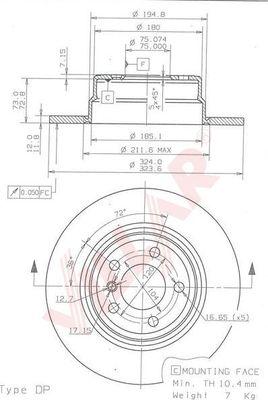 Villar 628.1393 - Kočioni disk www.molydon.hr