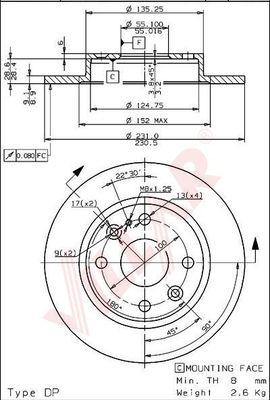 Ferodo DDF525-1 - Kočioni disk www.molydon.hr