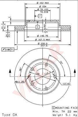 Villar 628.1353 - Kočioni disk www.molydon.hr