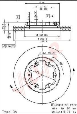 Villar 628.1314 - Kočioni disk www.molydon.hr