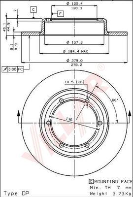 TRW DF1105 - Kočioni disk www.molydon.hr