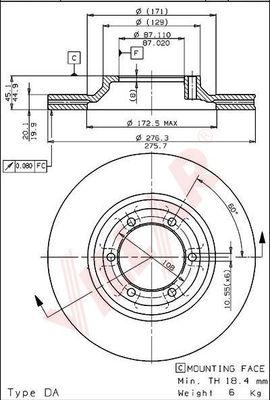 Villar 628.1249 - Kočioni disk www.molydon.hr