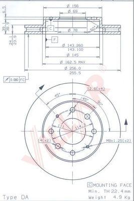 Villar 628.1241 - Kočioni disk www.molydon.hr