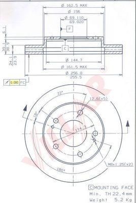 Villar 628.1248 - Kočioni disk www.molydon.hr