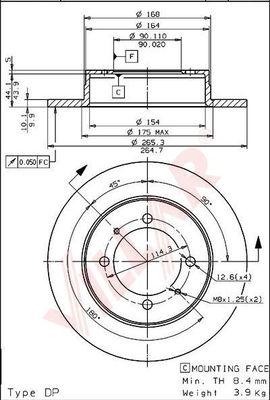 Villar 628.1247 - Kočioni disk www.molydon.hr