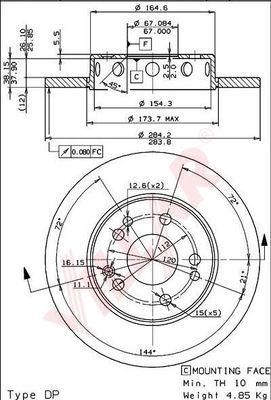 Villar 628.1205 - Kočioni disk www.molydon.hr