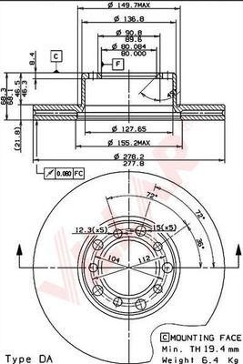 Villar 628.1207 - Kočioni disk www.molydon.hr