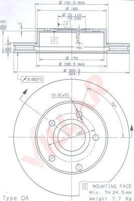 Villar 628.1214 - Kočioni disk www.molydon.hr