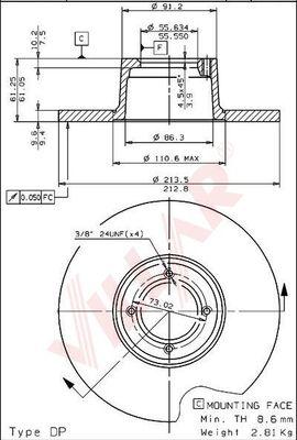 Villar 628.1280 - Kočioni disk www.molydon.hr