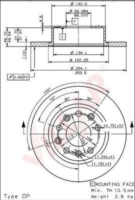 Villar 628.1234 - Kočioni disk www.molydon.hr