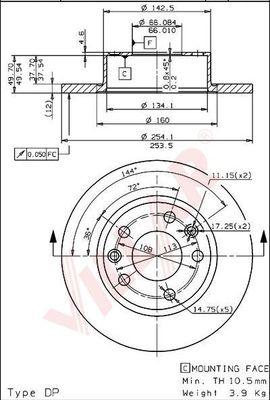 Villar 628.1235 - Kočioni disk www.molydon.hr