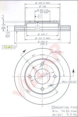 Villar 628.1223 - Kočioni disk www.molydon.hr