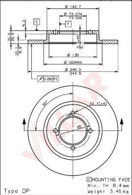 Villar 628.1273 - Kočioni disk www.molydon.hr