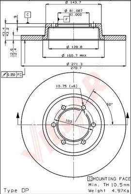 BENDIX 520054 - Kočioni disk www.molydon.hr