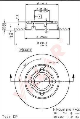 Villar 628.1740 - Kočioni disk www.molydon.hr