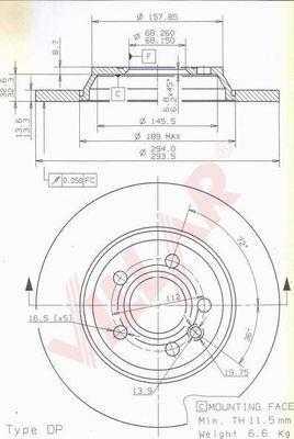 Villar 628.1757 - Kočioni disk www.molydon.hr