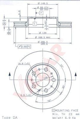 Villar 628.1763 - Kočioni disk www.molydon.hr