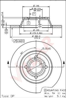 Villar 628.1707 - Kočioni disk www.molydon.hr