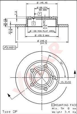 Villar 628.1710 - Kočioni disk www.molydon.hr