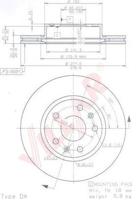 Villar 628.1725 - Kočioni disk www.molydon.hr